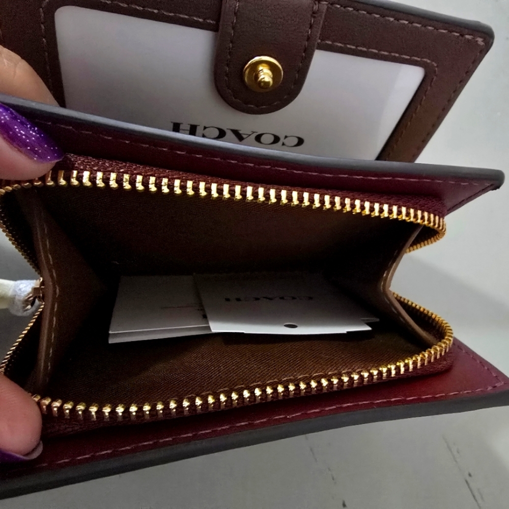 NWT Coach Floral Brown Wallet - Picture 5 of 8